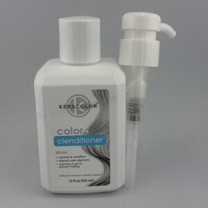 Keracolor Color + Clenditioner - Color, Cleanse, Condition -Silver (12oz)